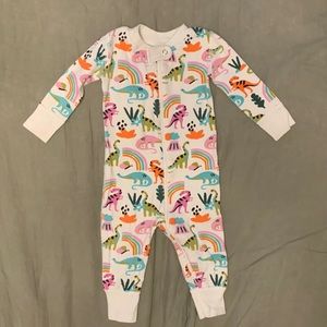 Hanna Andersson 6-12 month dinosaur footless pajamas